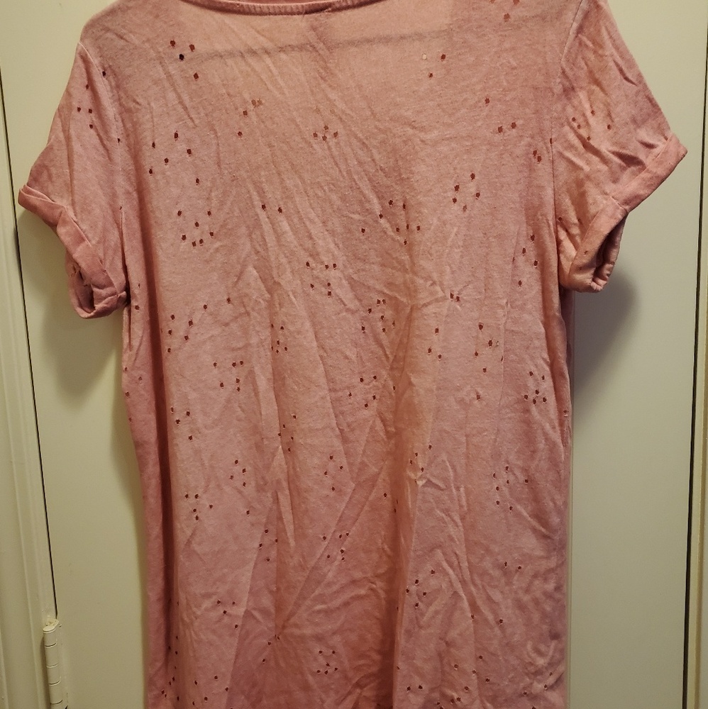 Distressed Pink Tee - Picture 2 of 2